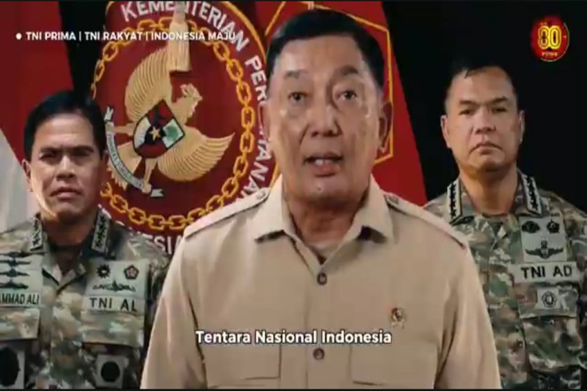 HUT Ke-80 TNI, Menhan Serukan Prajurit Perkokoh Loyalitas dan Jaga Disiplin