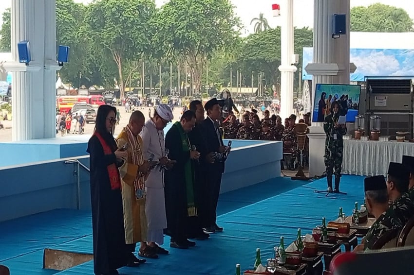 Jelang HUT ke-80, TNI Gelar Doa Bersama Lintas Agama di Monas
