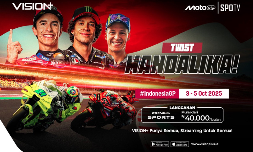 MotoGP Indonesia 2025 di Mandalika, Cek Jadwal Siaran dan Link Nontonnya di VISION+